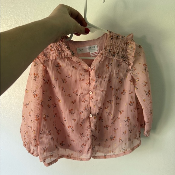 Zara Other - Zara Kids Pink Floral Top